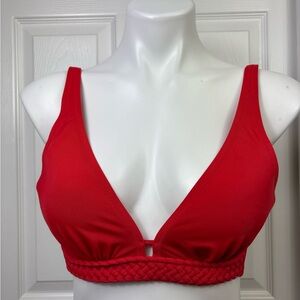 Red Braided Trim Bikini Top Women’s 32B